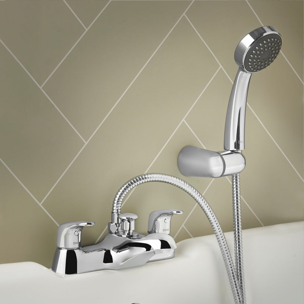 Adore Deck Mounted Bath Shower Mixer - Chrome