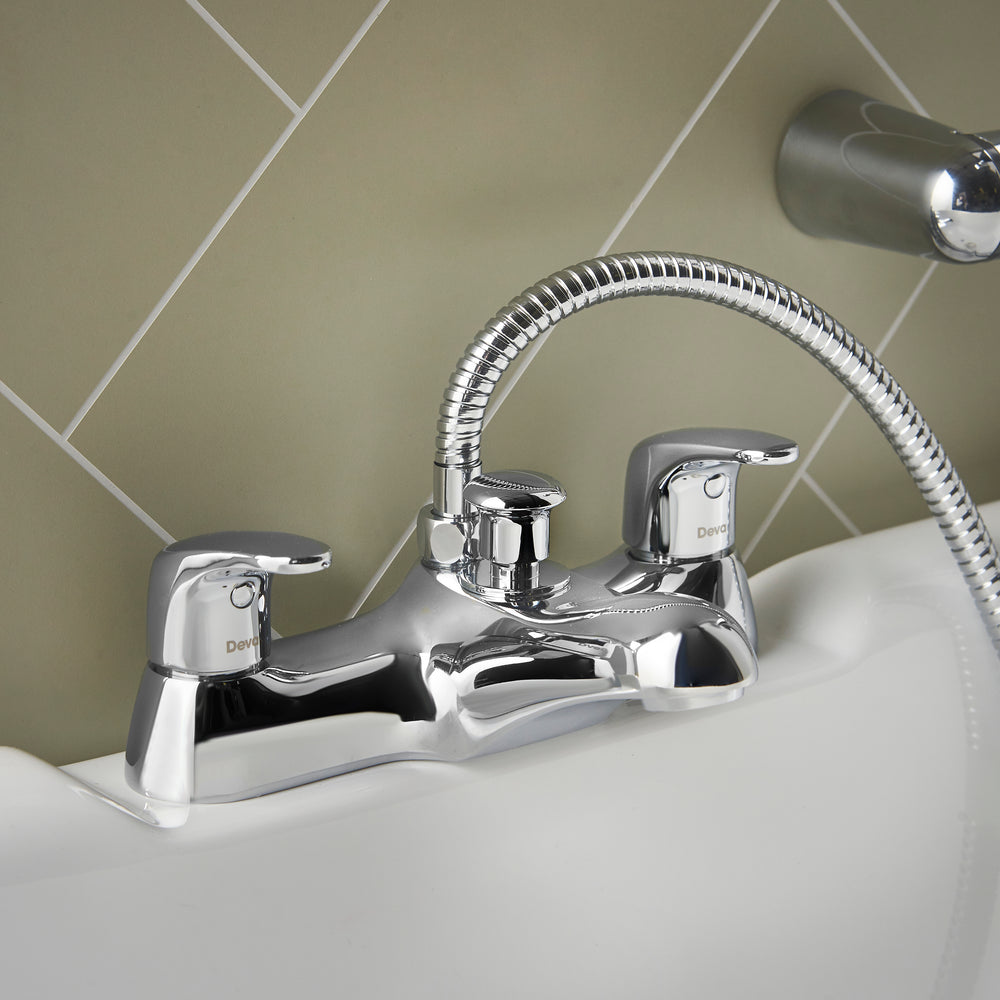 Adore Deck Mounted Bath Shower Mixer - Chrome