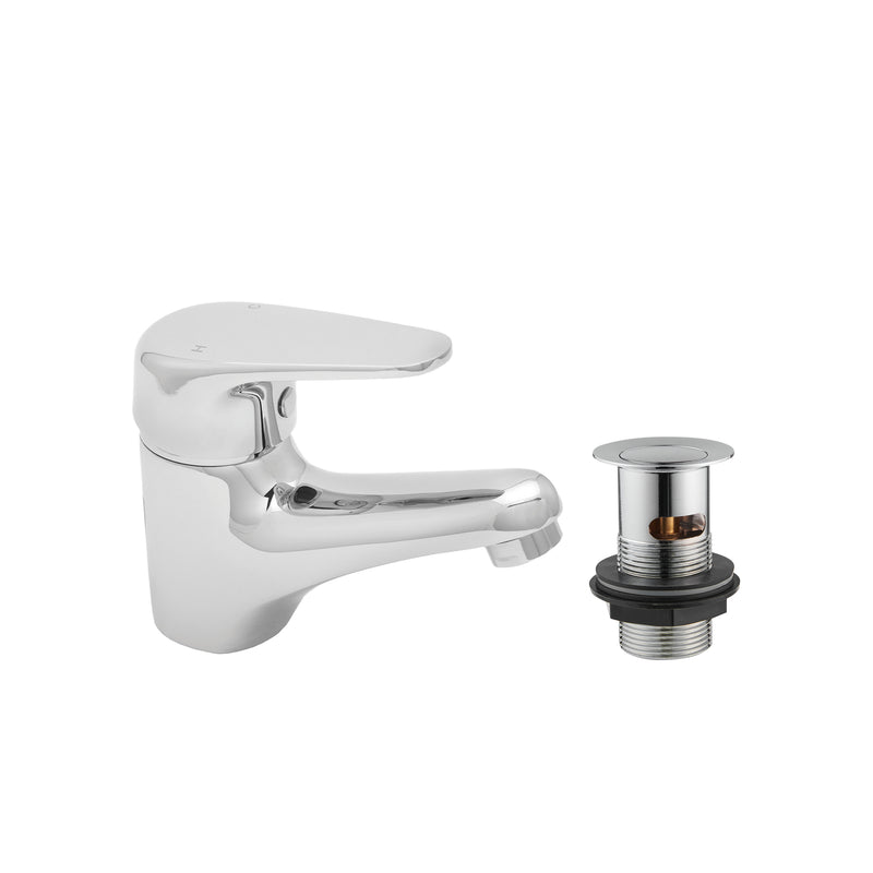 Adore Mini Basin Mixer (With Clicker Waste) - Chrome