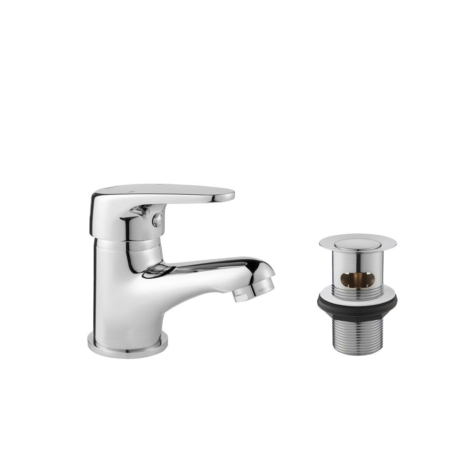 Adore Mini Basin Mixer (With Clicker Waste) - Chrome
