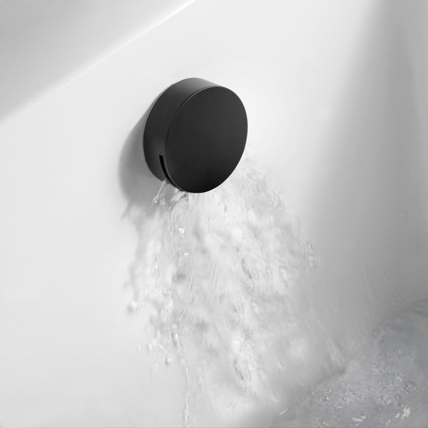Slimline Bath Filler and Press Top Waste - Matte Black