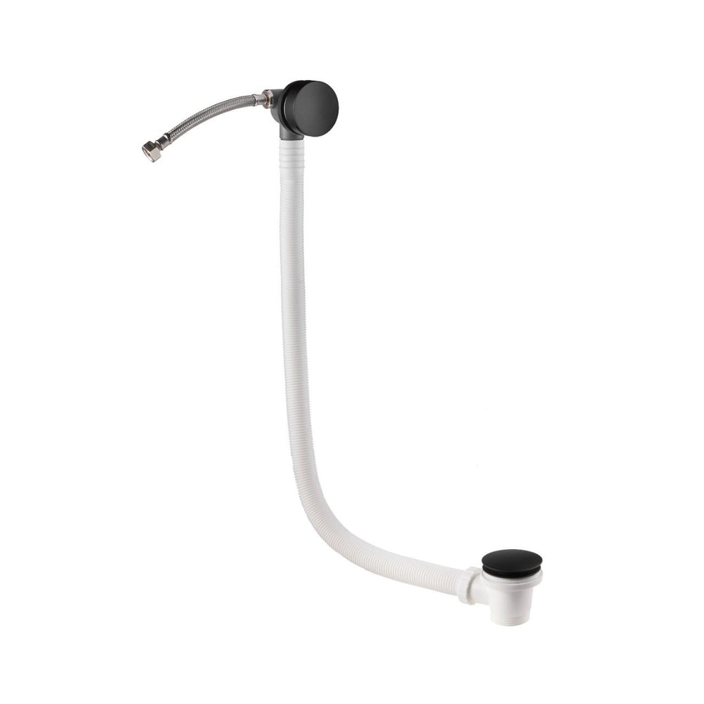 72mm Slimline Bath Filler and Press Top Waste - Matte Black