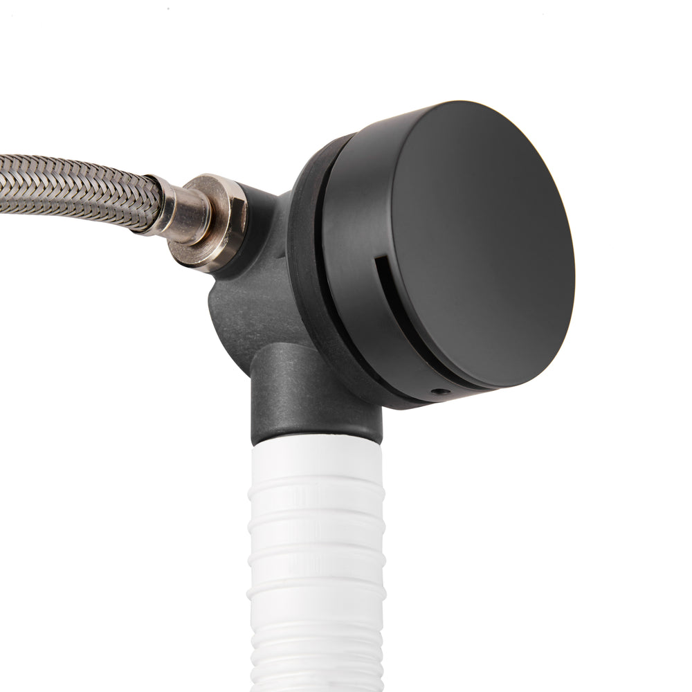 72mm Slimline Bath Filler and Press Top Waste - Matte Black