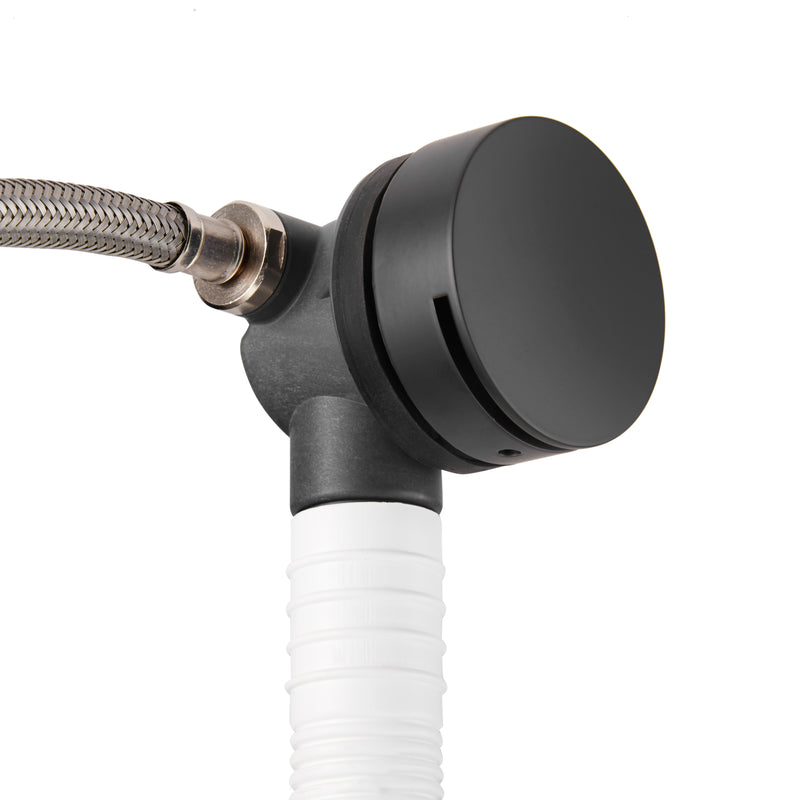 Slimline Bath Filler and Press Top Waste - Matte Black