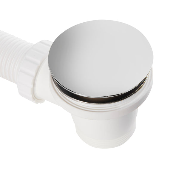 Slimline Bath Filler and Press Top Waste - Chrome