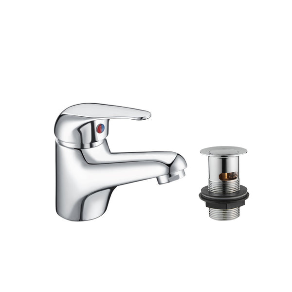 Clifden Basin Mixer & Press Top Waste - Chrome