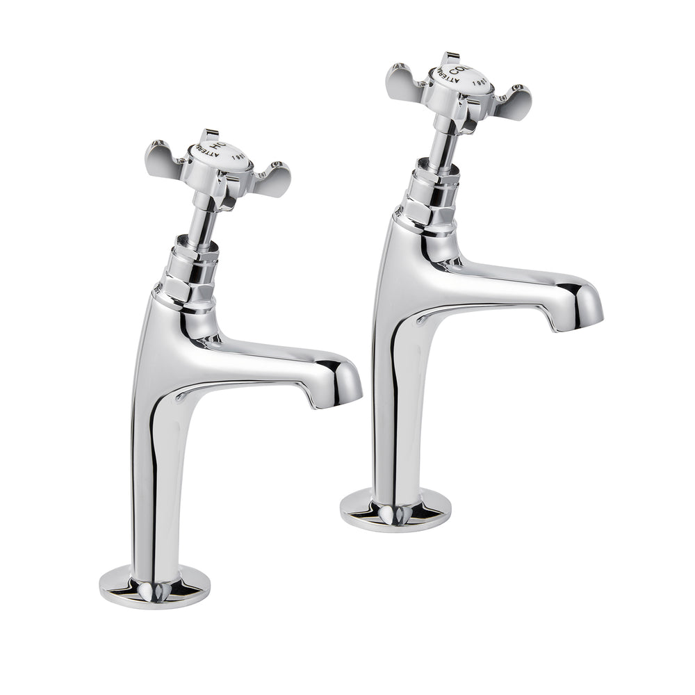 Coronation High Neck Sink Taps - Chrome