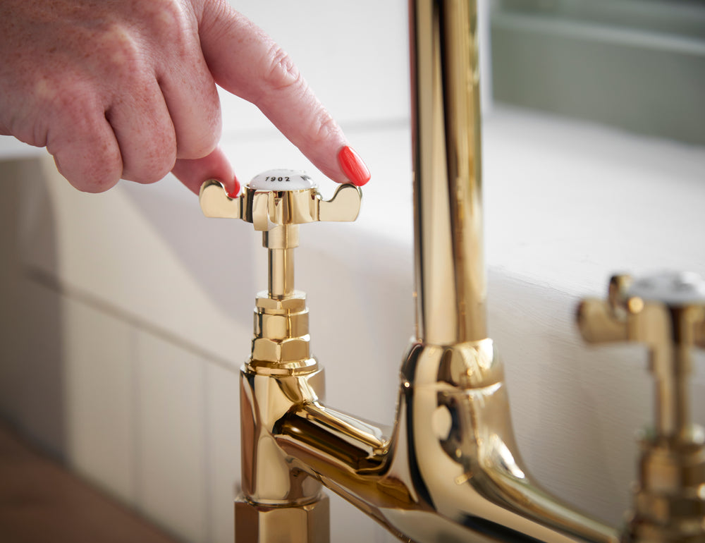Coronation Bridge Kitchen Sink Tap - Gold