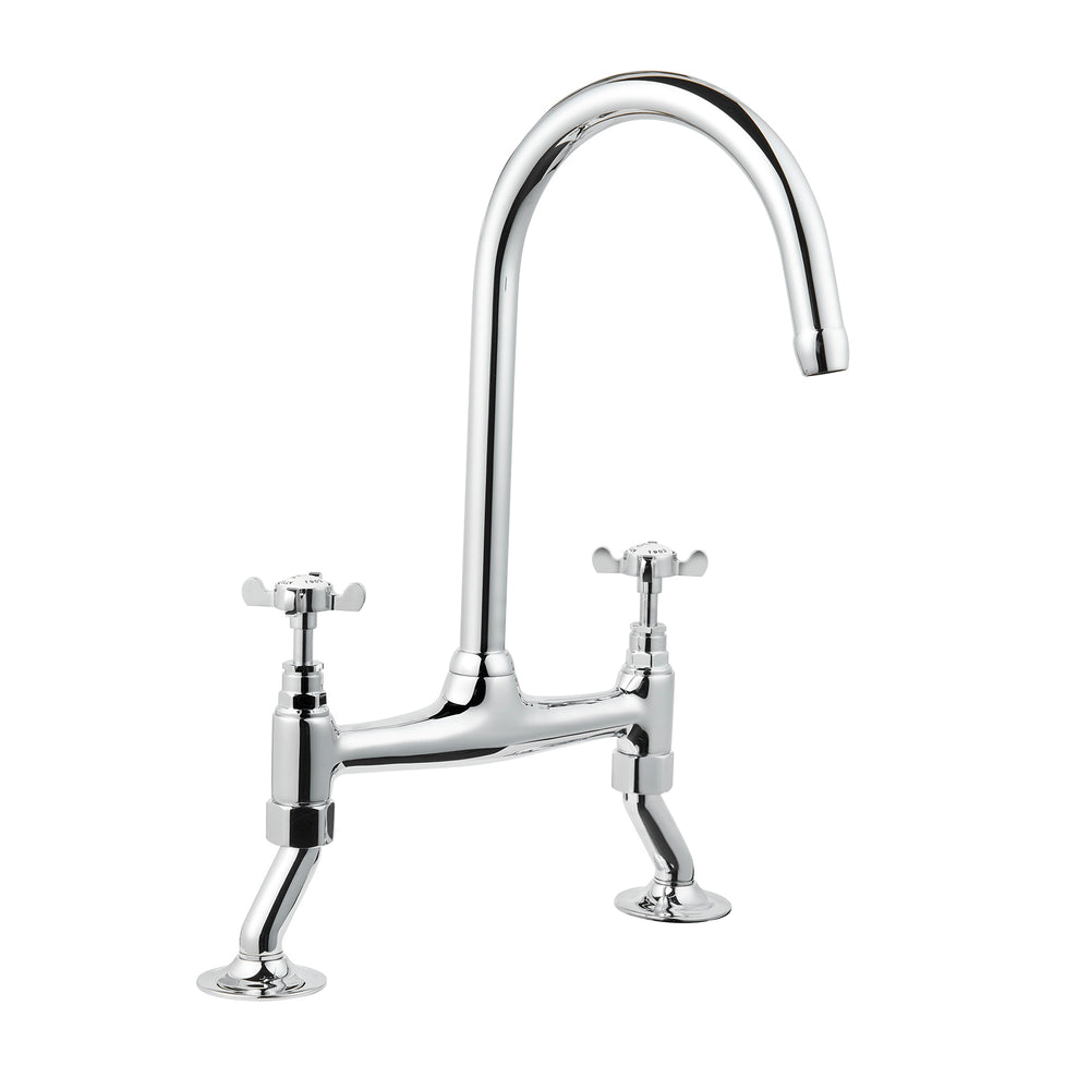 Coronation Bridge Kitchen Sink Tap - Chrome