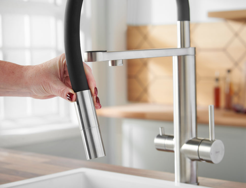 Clarity Filtered Water 3 in 1 Pull Out Sink Mixer - Stainless Steel