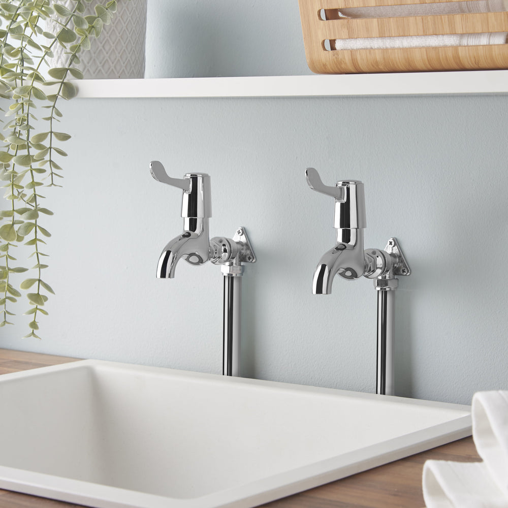 Lever Action 3" Bib Taps - Chrome