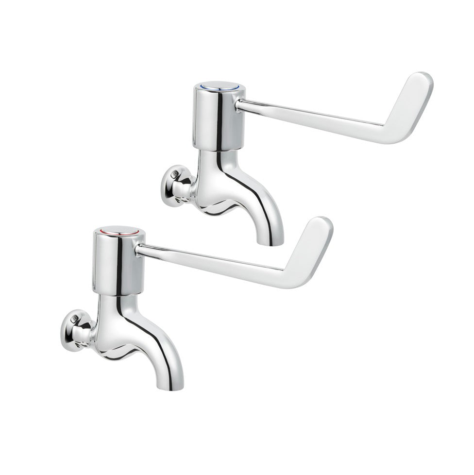 Lever Action 6" Bib Taps - Chrome