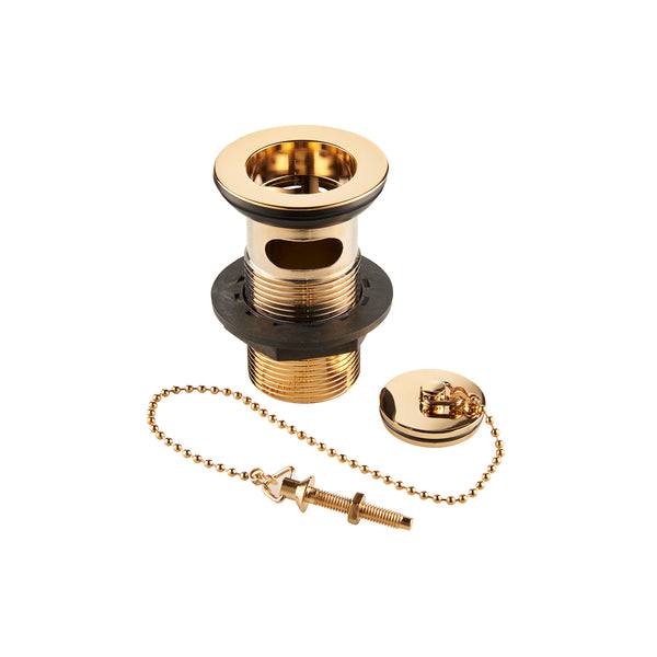 1 1/4" Basin Slotted Waste - Gold