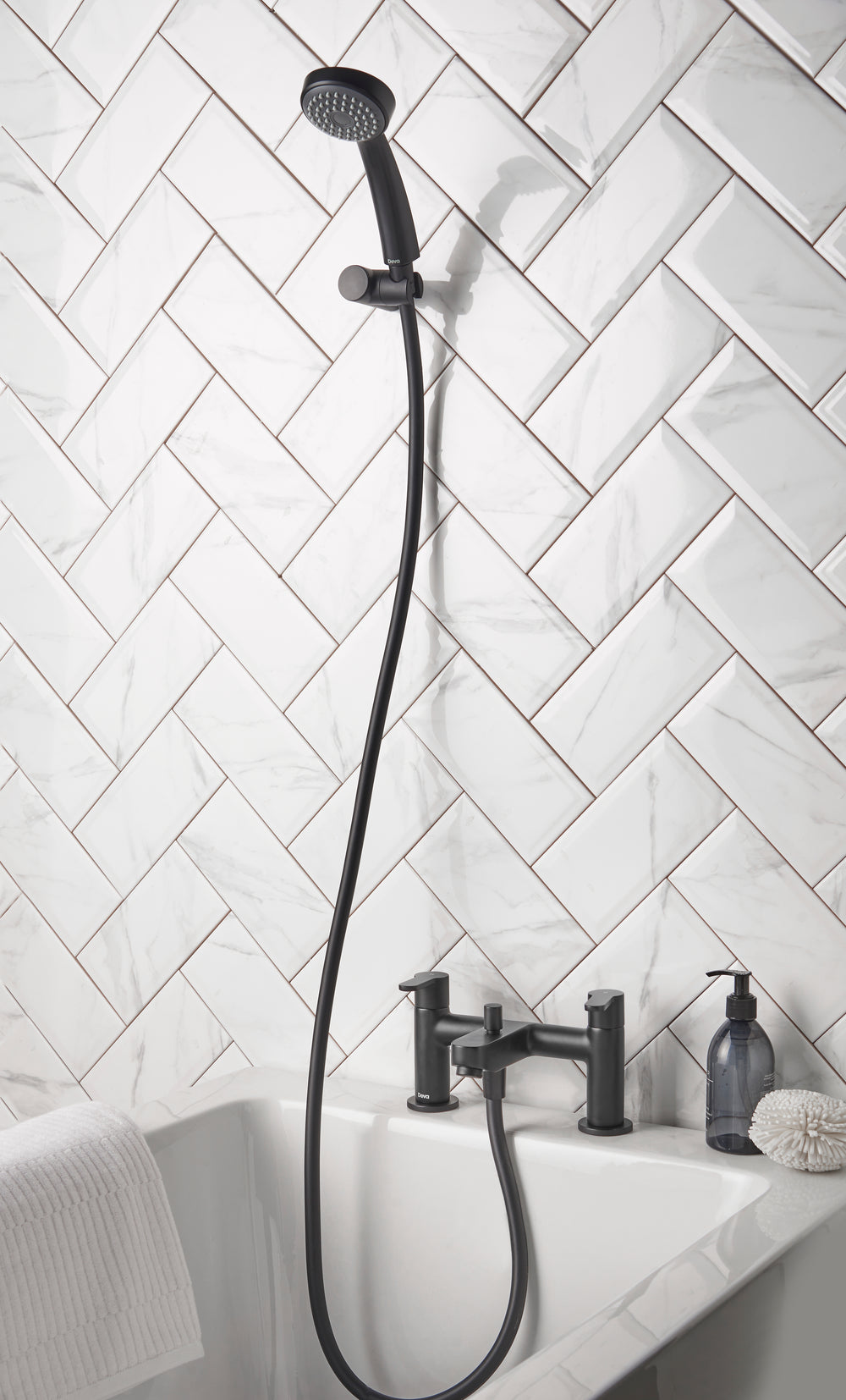 Ethos Bath Shower Mixer - Matte Black