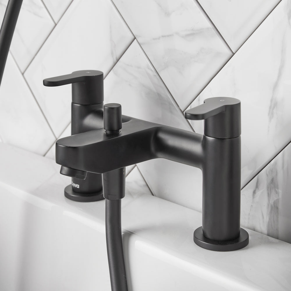 Ethos Bath Shower Mixer - Matte Black