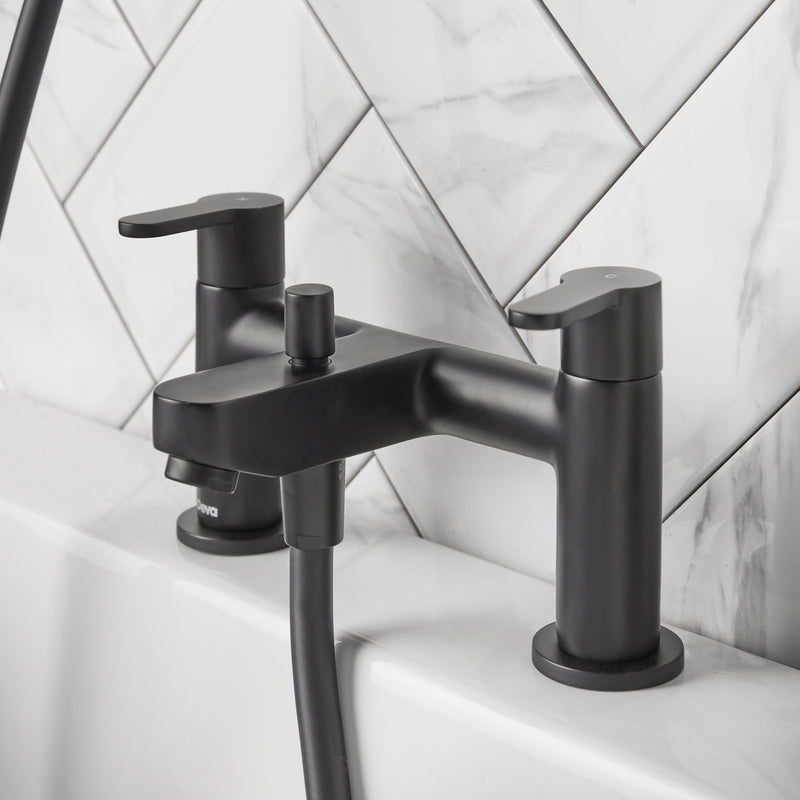 Ethos Bath Shower Mixer - Matte Black