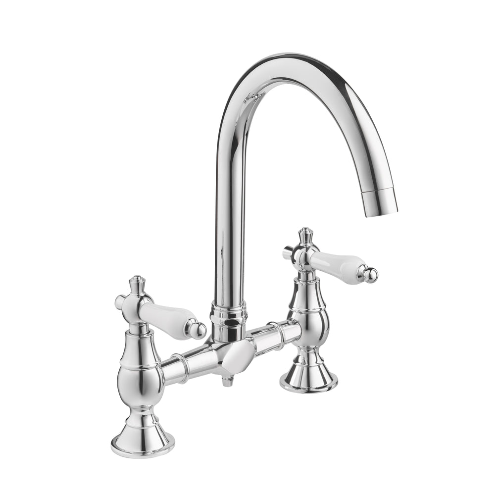 Georgian Bridge Sink Mixer - Chrome