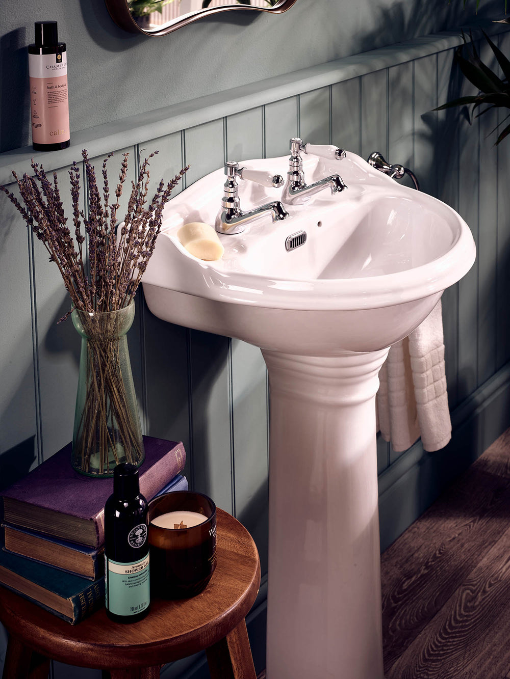 Georgian Basin Taps - Chrome