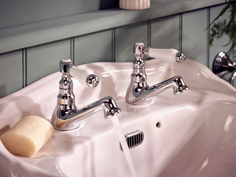 Georgian Basin Taps - Chrome