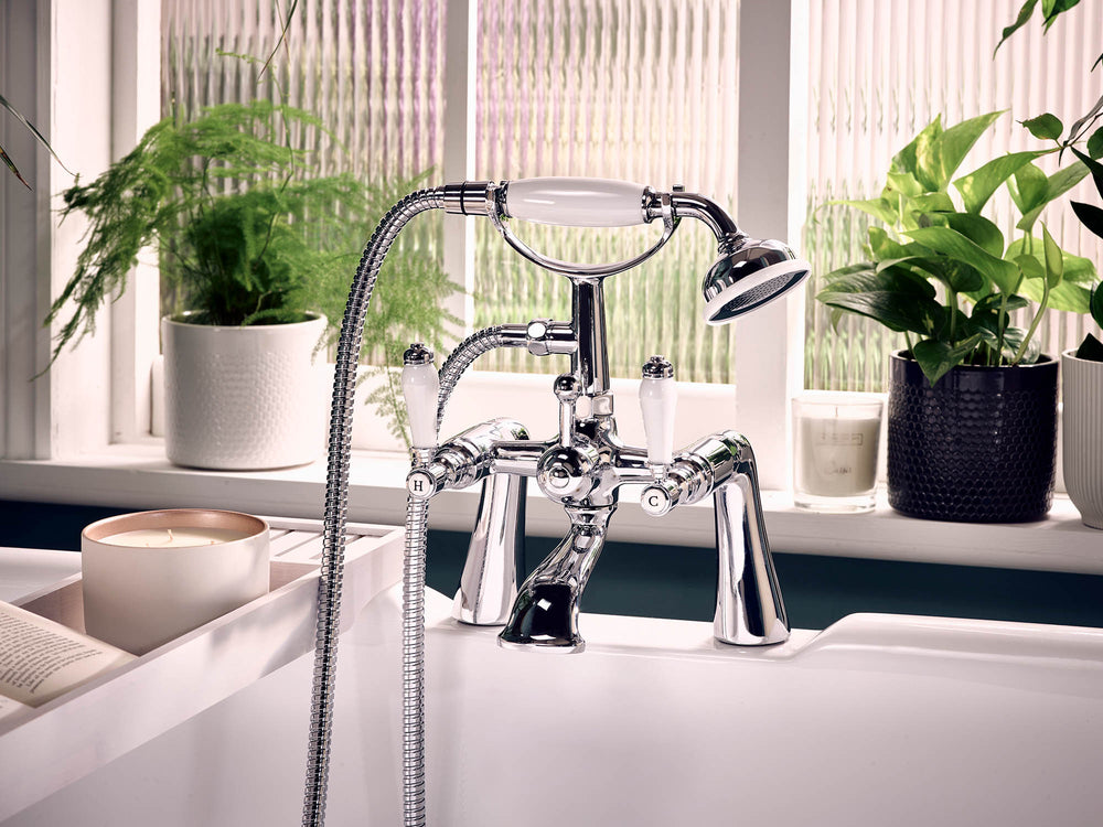 Georgian Bath Shower Mixer - Chrome