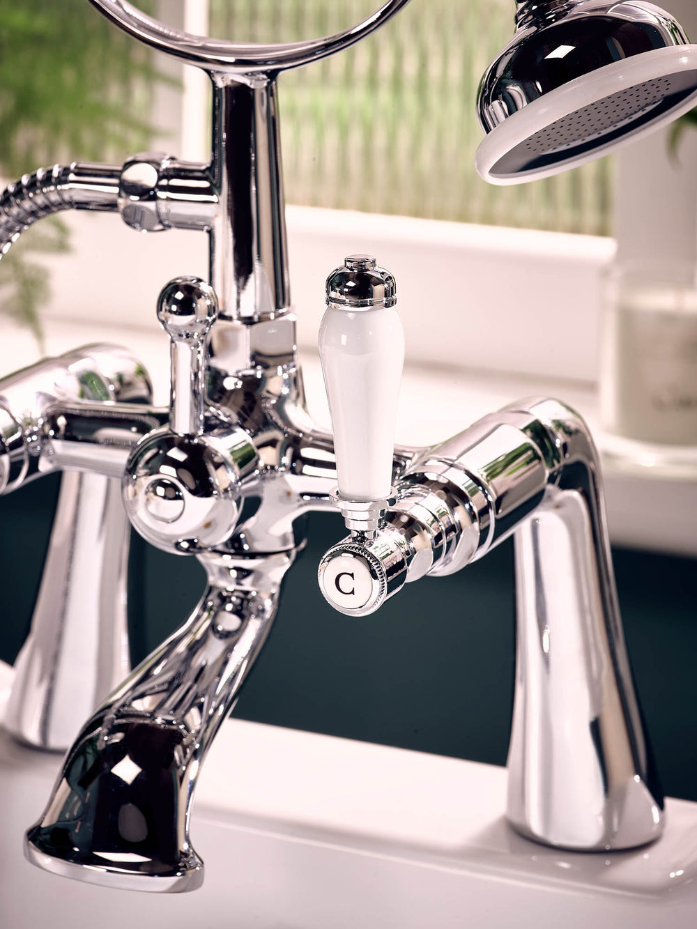 Georgian Bath Shower Mixer - Chrome