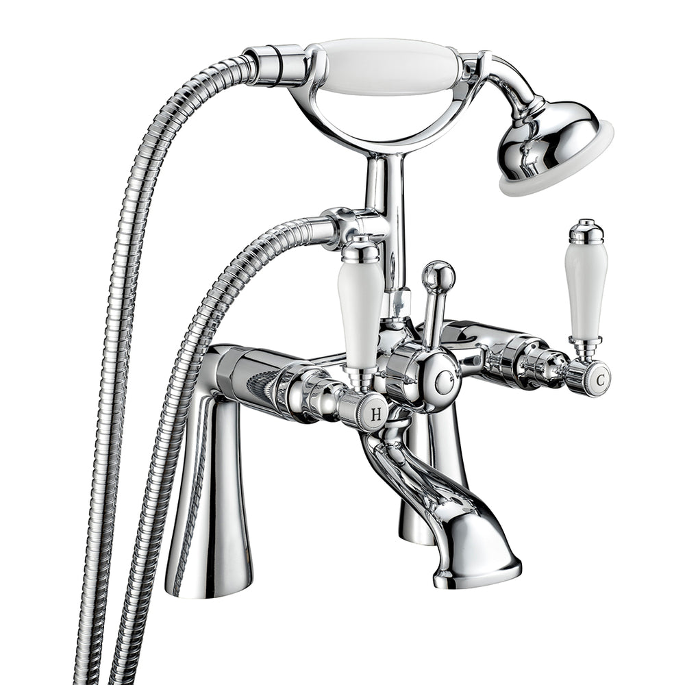 Georgian Bath Shower Mixer - Chrome
