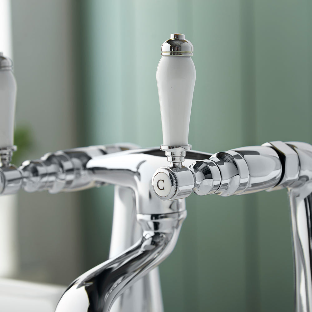 Georgian Bath Filler - Chrome