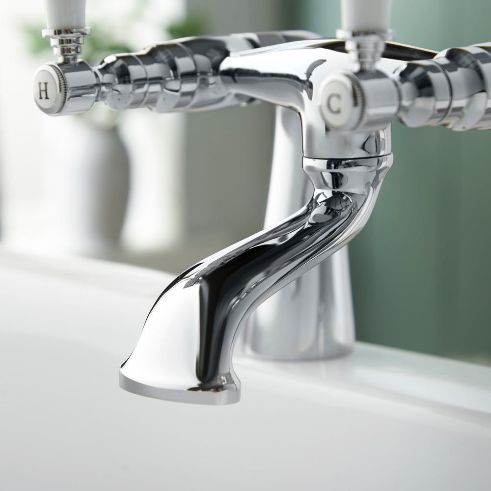 Georgian Bath Filler - Chrome