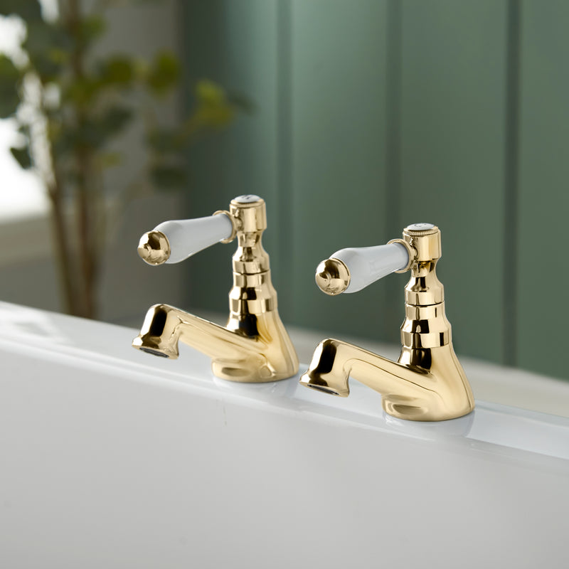 Georgian Bath Taps - Gold