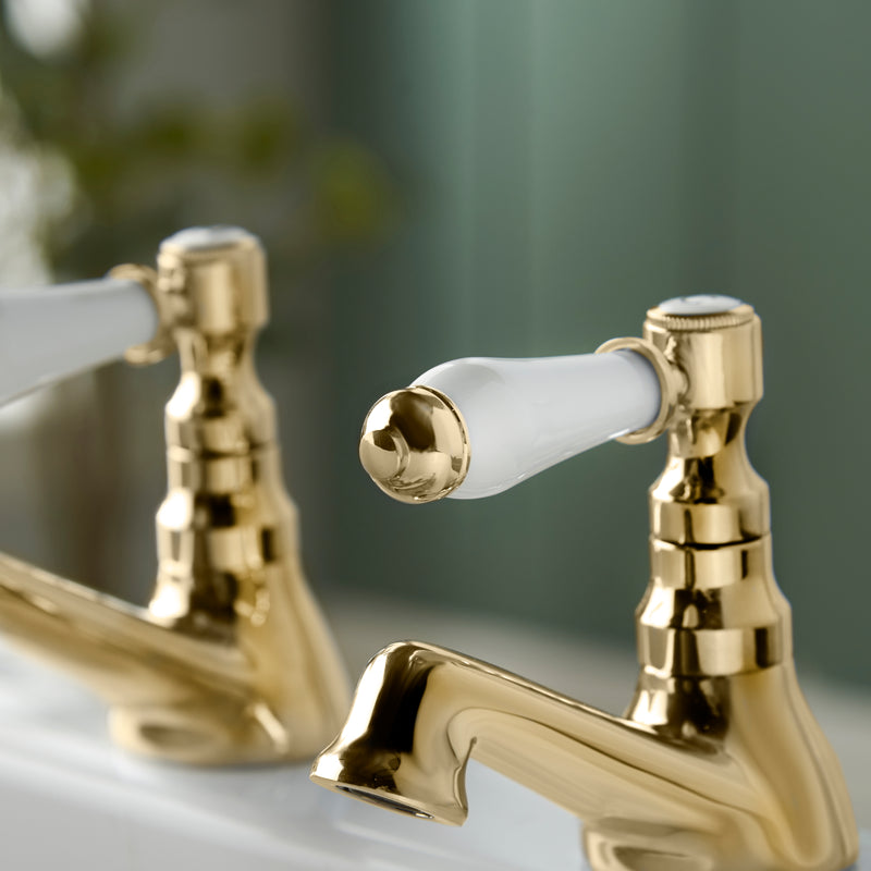 Georgian Bath Taps - Gold