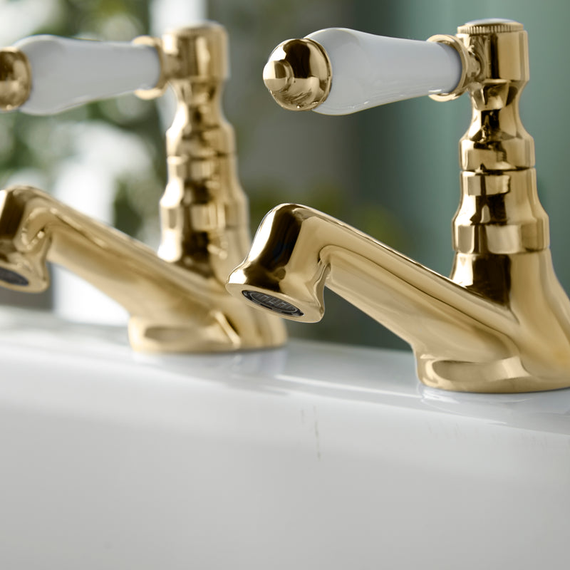 Georgian Bath Taps - Gold