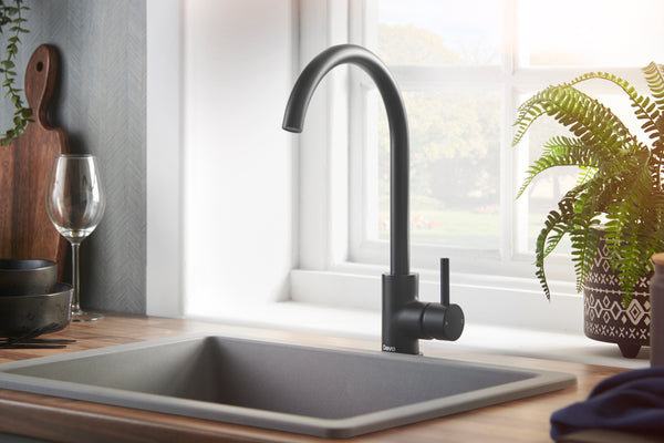 Indi Kitchen Sink Tap - Matte Black