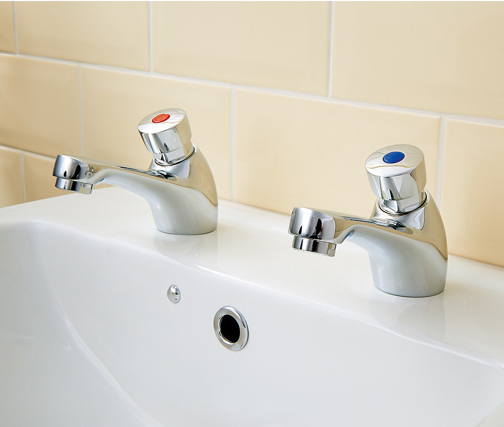Non Concussive (Self Closing) Pre-set Basin Taps