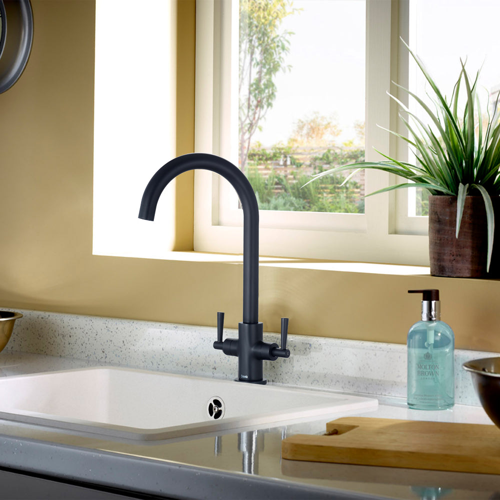 Nelson Kitchen Sink Tap - Matte Black