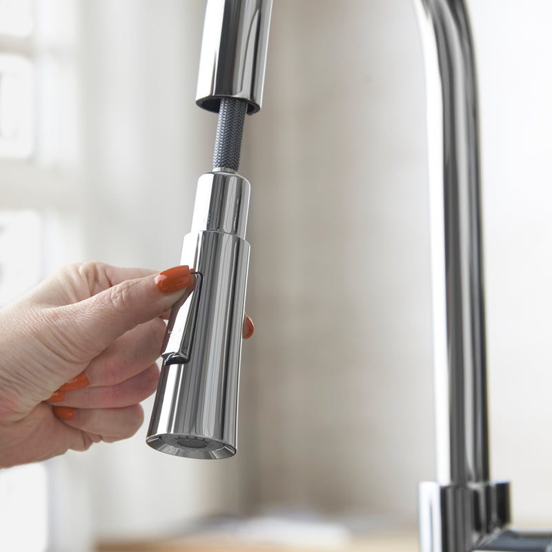 Pendle Pull Out Kitchen Rinser Tap - Chrome