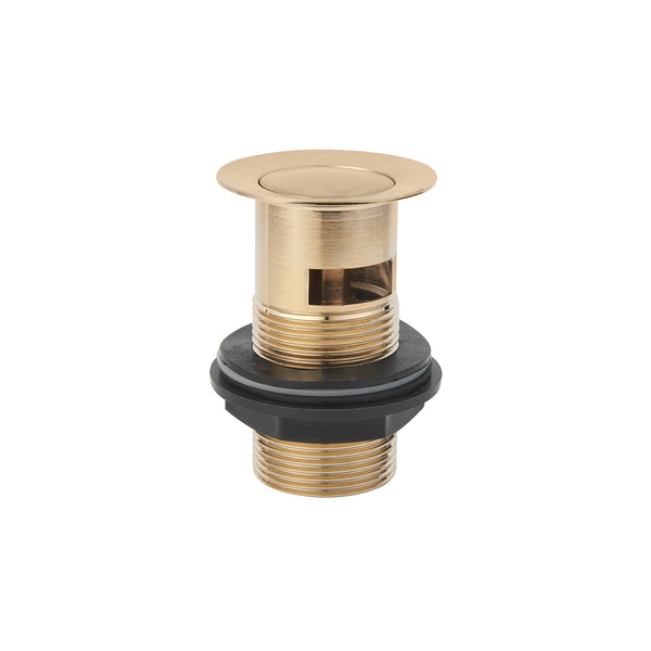 1 1/4" Basin Slotted Press Top Waste - Brushed Brass