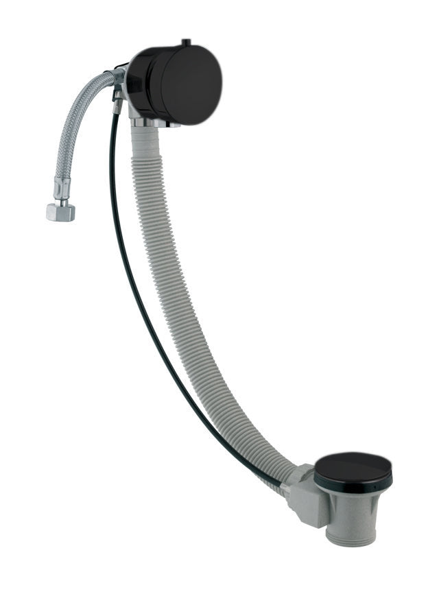 1 1/2" Bath Fill & Overflow Waste - Matte Black