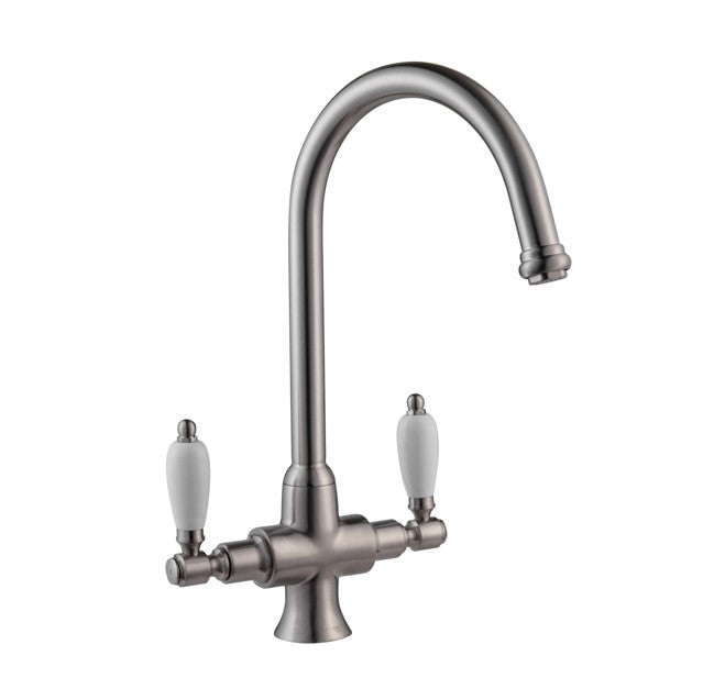 Georgian Kitchen Sink Tap - Brushed Chrome