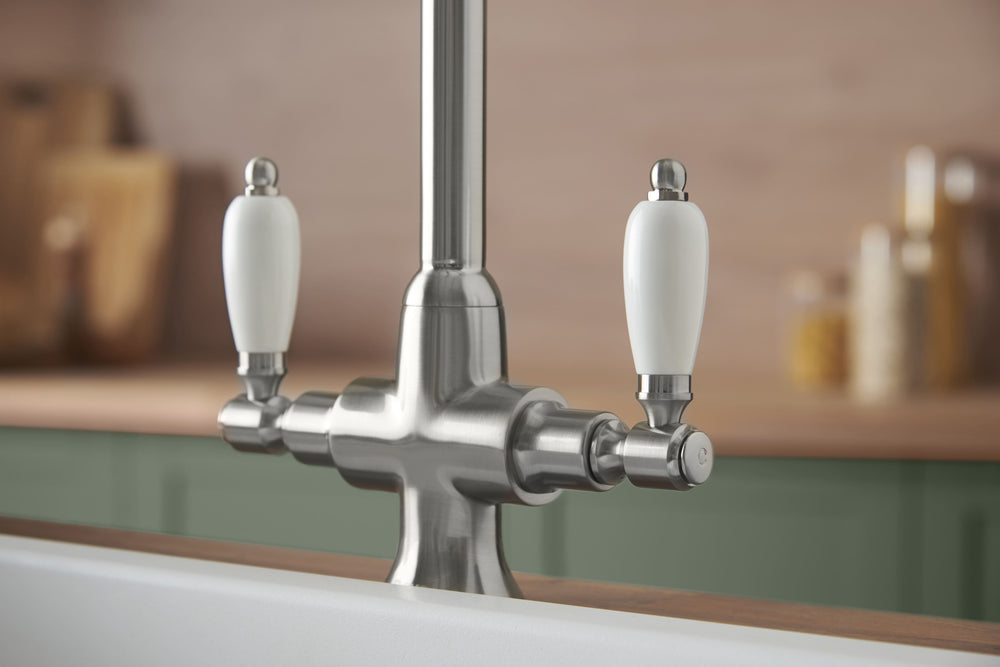 Georgian Kitchen Sink Tap - Brushed Chrome