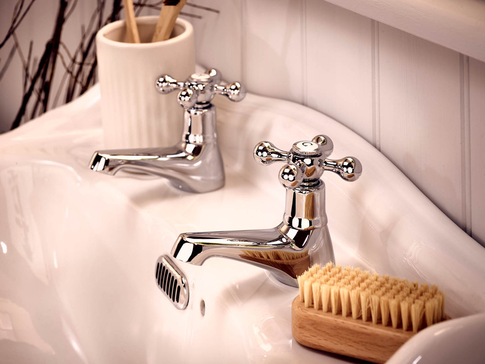 Tudor Basin Taps - Chrome