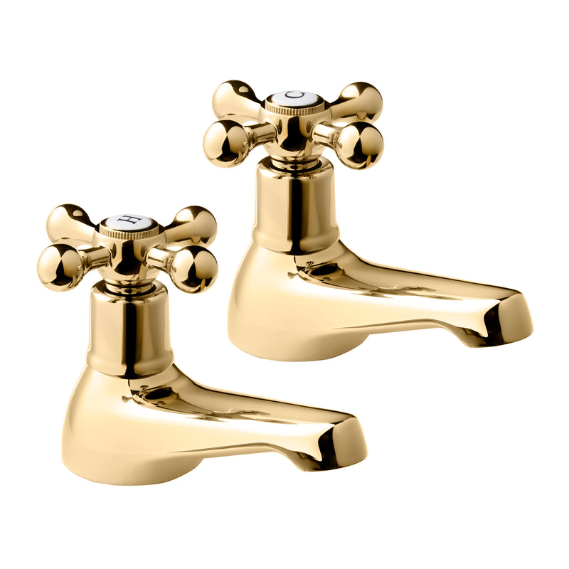 Tudor bath taps - gold
