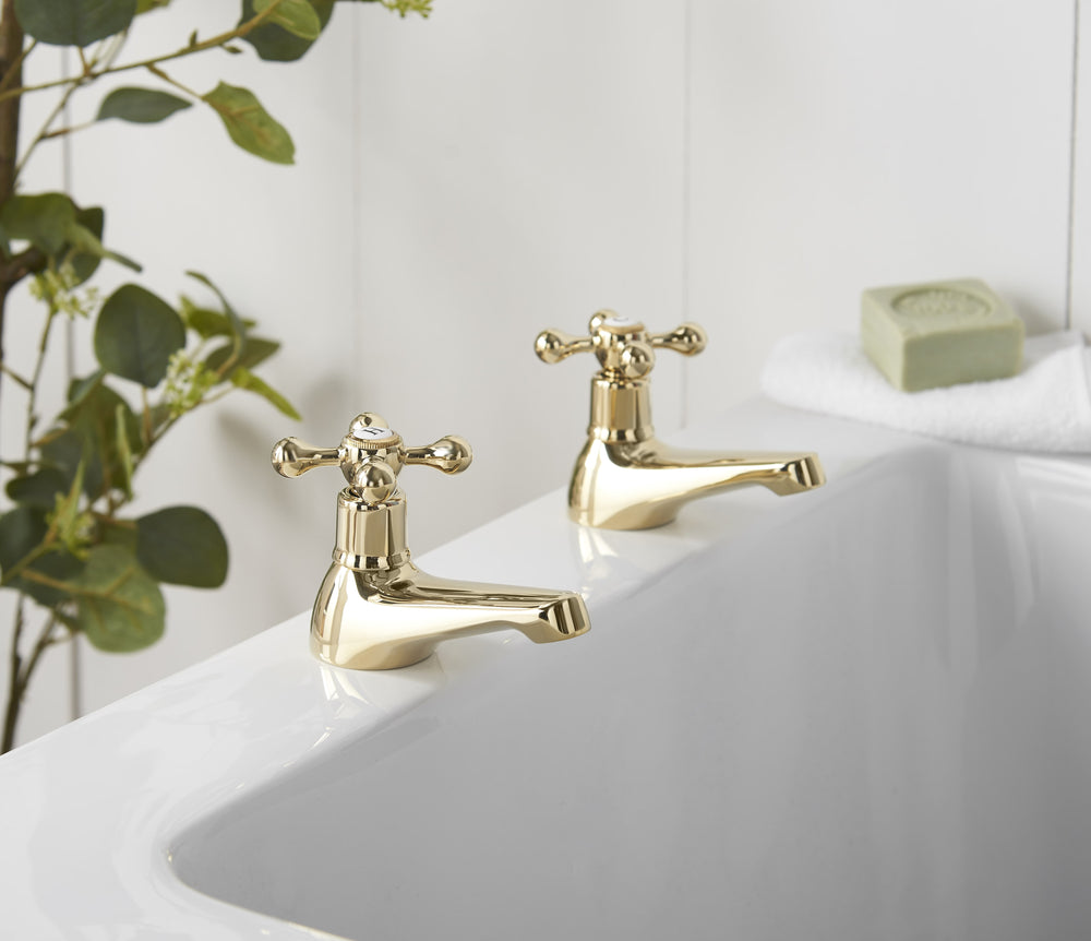 Tudor Bath Taps - Gold