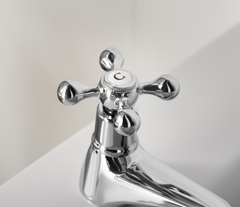Tudor Bath Taps - Chrome
