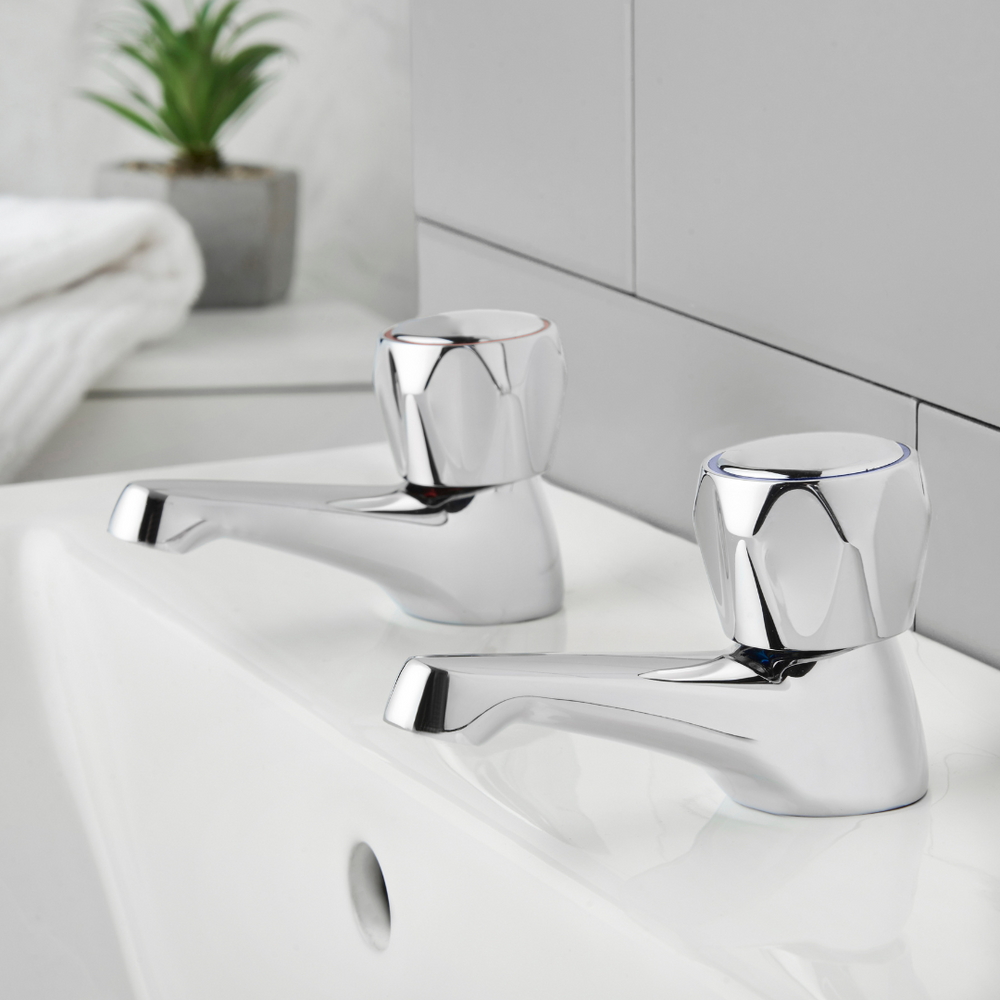 Vitality Round Basin Taps - Chrome