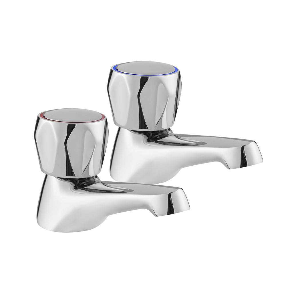 Vitality Round Basin Taps - Chrome