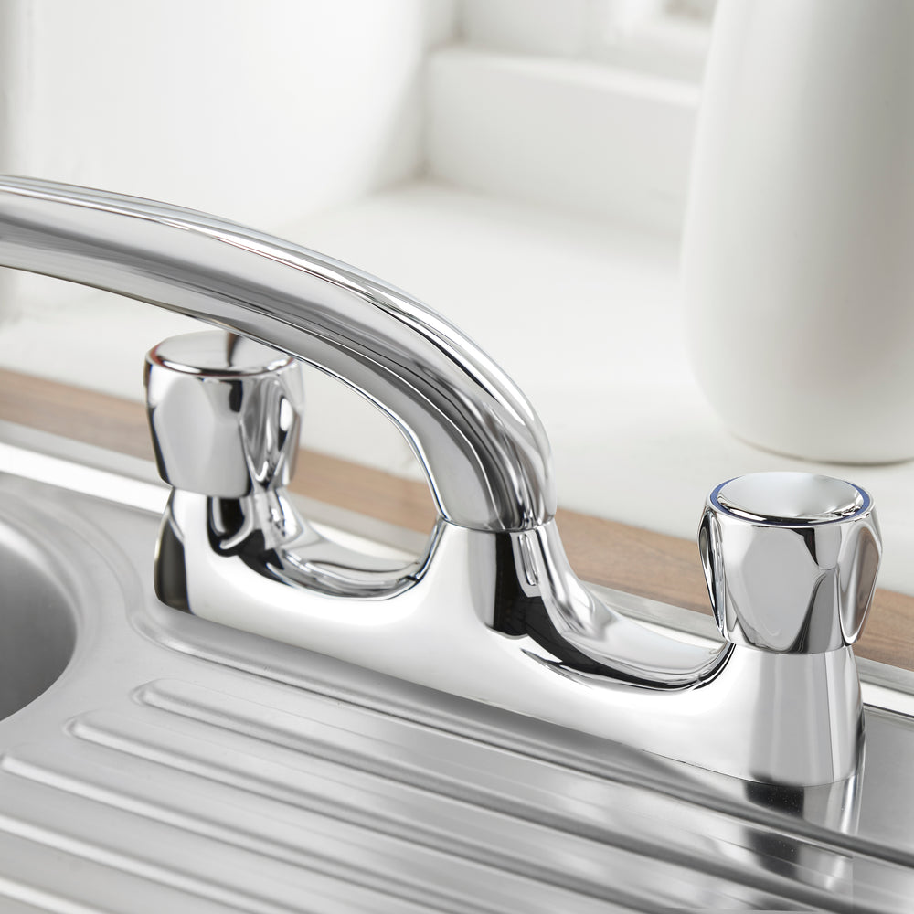 Vitality Round Deck Mounted Sink Mixer - 5lpm - Chrome