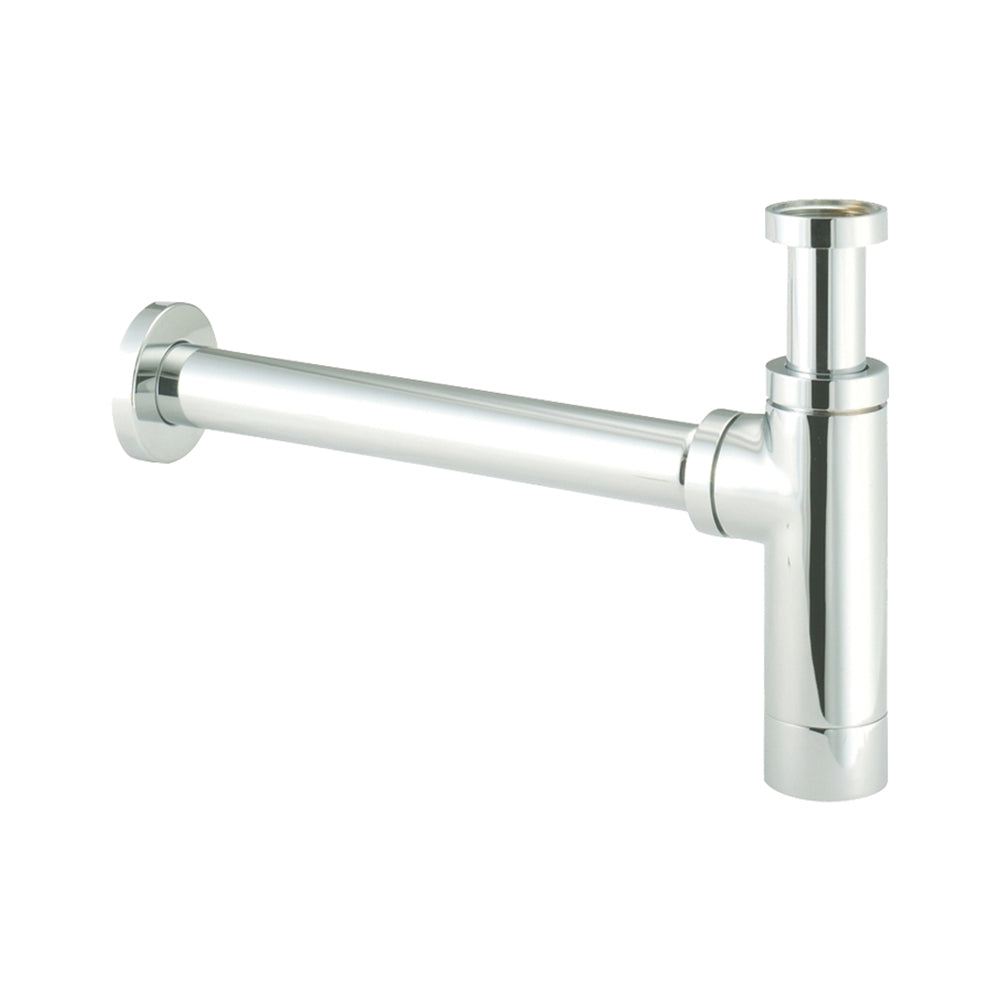 1 1/4" Bottle Trap With 300mm Wall Extension - Chrome