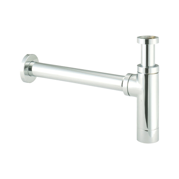 1 1/4" Bottle Trap With 300mm Wall Extension - Chrome
