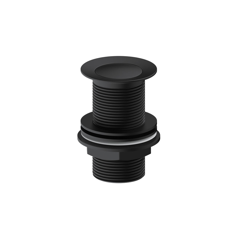 1 1/4" Basin Unslotted Press Top Waste - Matte Black