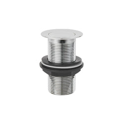 1 1/4" Basin Unslotted Press Top Waste - Chrome